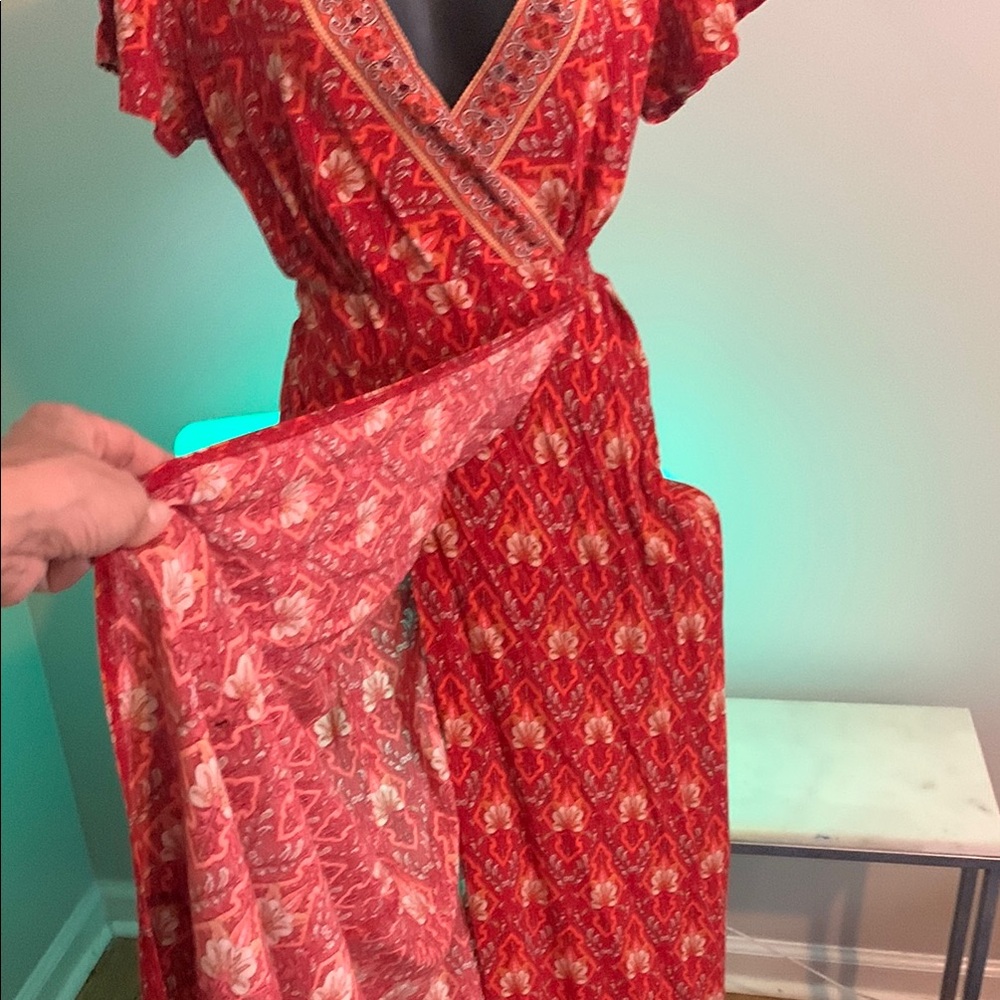 Red Floral Jumpsuit